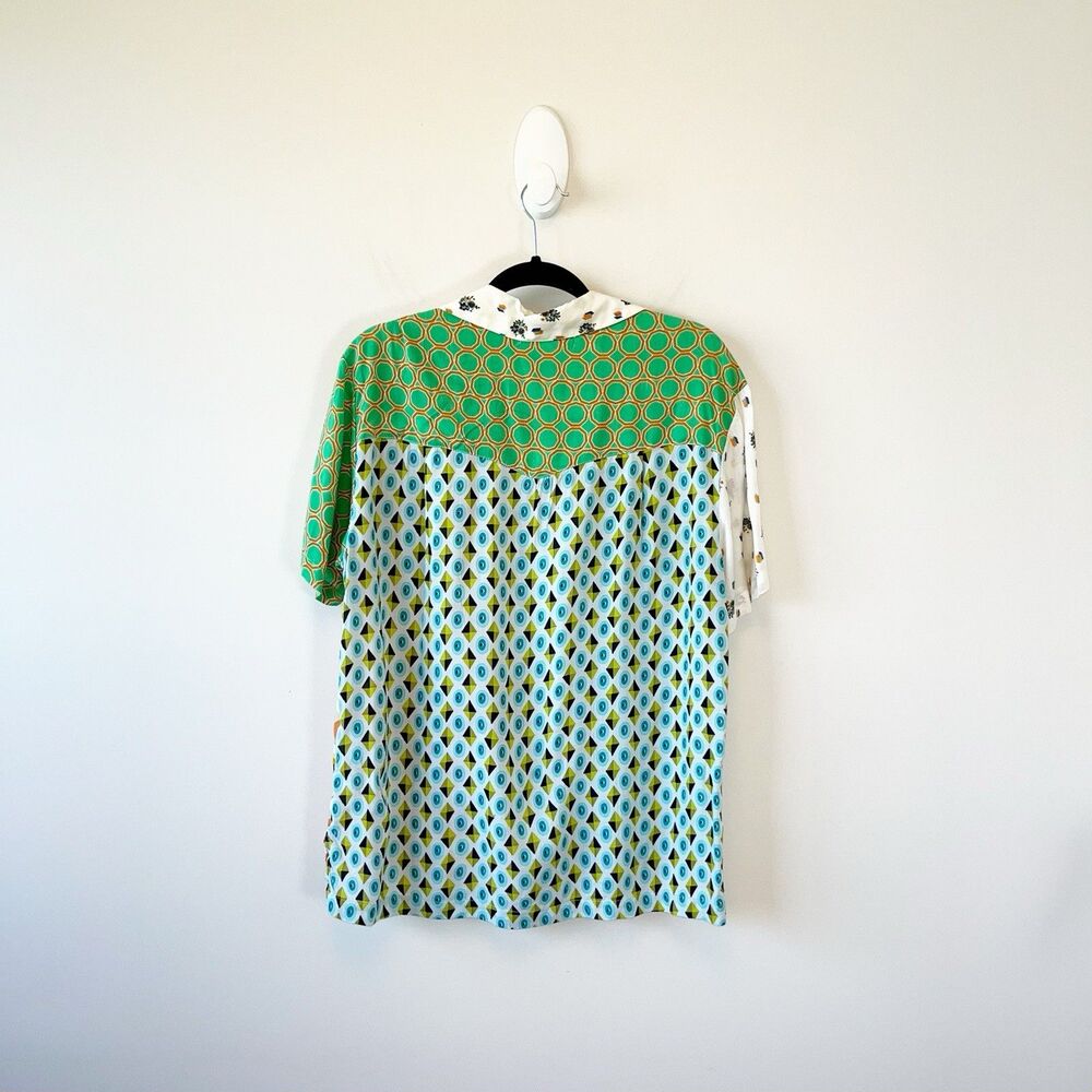Urban Outfitters UO Gardenia Souvenir Button Down Top Patchwork Blouse Medium - Picture 5 of 12